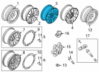 OEM 2021 Ford Bronco WHEEL ASY Diagram - M2DZ-1007-P