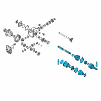 OEM 2019 Infiniti Q70L Shaft Front Drive Diagram - 39101-1MC0B