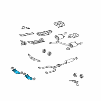 OEM 2007 Lexus GS430 Catalytic Converter Assembly Diagram - 18450-50350