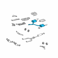 OEM 2006 Lexus GS430 Exhaust Tail Pipe Assembly Diagram - 17430-50280