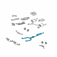 OEM 2007 Lexus GS430 Front Exhaust Pipe Assembly Diagram - 17410-50430