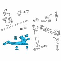 OEM 2016 GMC Sierra 2500 HD Lower Control Arm Diagram - 23207777