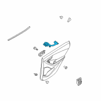 OEM 2011 Hyundai Elantra Rear Power Window Sub Switch Assembly, Left Diagram - 93580-3X000-RY