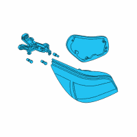 OEM 2006 BMW 525i Right Rear Light, White Turn Indicator Diagram - 63-21-7-165-740