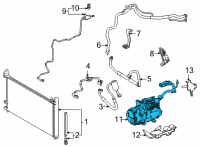 OEM 2016 Toyota Mirai Compressor Diagram - 88370-62010