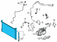 OEM 2019 Toyota Mirai Condenser Diagram - 88460-62010