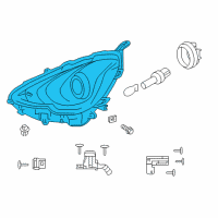 OEM 2015 Toyota Prius C Headlamp Assembly Diagram - 81110-52K70