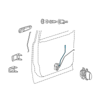 OEM 2008 Dodge Durango Link-Door Latch Diagram - 55362113AA