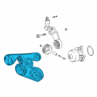 OEM 2004 Toyota MR2 Spyder Serpentine Belt Diagram - 99366-J1690