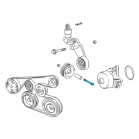 OEM 2002 Toyota MR2 Spyder Idler Pulley Bolt Diagram - 90105-10206