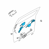 OEM 2006 Nissan Quest Rear Right Driver Door Lock Actuator Diagram - 82500-ZF100