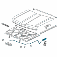 OEM 2017 Chevrolet Silverado 3500 HD Release Cable Diagram - 84279469