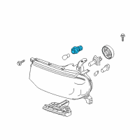 OEM Nissan Headlamp Socket Assembly Diagram - 26260-8L500
