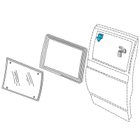 OEM GMC Safari Hinge-Body Side Front Window Diagram - 15035201