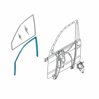 OEM 2000 BMW 528i Front Left Window Guide Diagram - 51-32-8-226-873