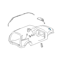 OEM 2005 Cadillac SRX Sensor, Front End Inflator Restraint Discriminating Diagram - 25763451