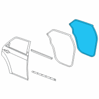 OEM 2010 Dodge Charger WEATHERSTRIP-Rear Door Diagram - UW64DW1AD