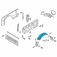 OEM 2022 Ford Ranger Wheelhouse Liner Diagram - KB3Z-9928370-A