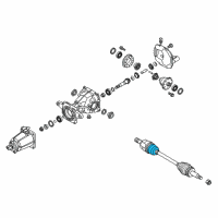 OEM Kia Sorento Boot Kit-Rear Axle Differential Diagram - 495061UA60