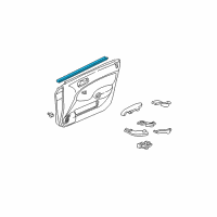 OEM 2005 Honda Civic Weatherstrip, R. FR. Door (Inner) Diagram - 72335-S5A-003