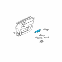 OEM 2004 Honda Civic Armrest Assembly, Right Front Door (Ivory) Diagram - 83505-S5A-J01ZB