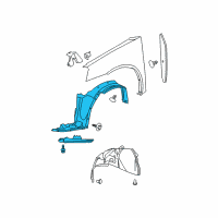 OEM 2005 Pontiac G6 Fender Liner Diagram - 20815093