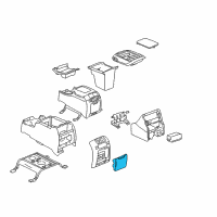OEM Cadillac Escalade EXT Holder Asm, Front Floor Console Rear Cup *Shale Diagram - 88934983