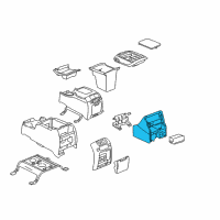 OEM Cadillac Escalade EXT Front Console Diagram - 15075791