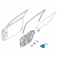 OEM 2017 Hyundai Elantra Motor Assembly-Front Power Window, LH Diagram - 82450-F2000