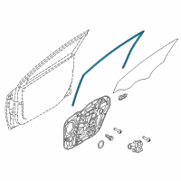 OEM 2020 Hyundai Elantra Run Assembly-Front Door Window Glass RH Diagram - 82540-F2000