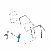 OEM 2005 Saturn Vue Rear Side Door Window Regulator Assembly Diagram - 22623014