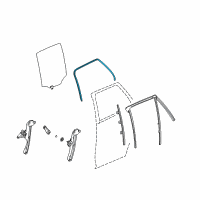 OEM 2003 Saturn Vue Channel Asm-Rear Side Door Window (Secondary) Diagram - 25790858