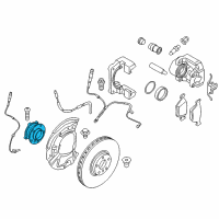 OEM 2014 BMW X5 Wheel Hub With Bearing, Front Diagram - 31-22-6-882-264