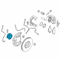 OEM 2015 BMW X6 Wheel Hub With Bearing, Front Diagram - 31-22-6-882-264