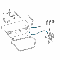 OEM 2019 Toyota Camry Release Cable Diagram - 64607-06330