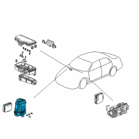 OEM 2001 Honda Accord Box Assembly, Fuse Diagram - 38210-S84-A21