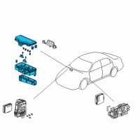 OEM 2001 Honda Accord Box Assembly, Relay Diagram - 38250-S84-A22