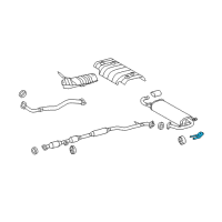 OEM 2009 Toyota Venza Muffler Rear Bracket Diagram - 17574-0P110