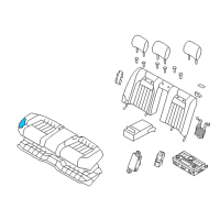OEM 2015 Kia K900 Pad Assembly-Rear Seat Cushion Diagram - 891503T000