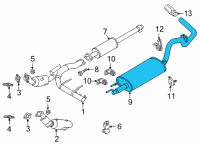 OEM 2022 Ford F-150 Exhaust Straight Pipe Diagram - ML3Z5230G