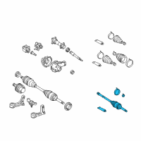 OEM 2004 Toyota Tundra Shaft Assembly, OUTBOARD Diagram - 43460-09340