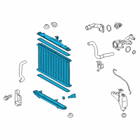 OEM 2011 Lexus RX450h Radiator Assembly, No.2 Diagram - 16041-31630