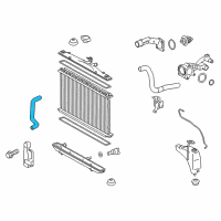 OEM Lexus RX350 Hose, Radiator, NO.2 Diagram - 16572-0P200