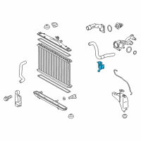 OEM Lexus RX450h Clamp, Radiator Pipe Diagram - 16587-0P010