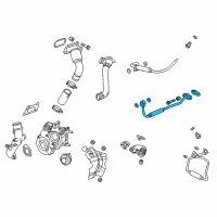 OEM Cadillac XTS Water Feed Tube Diagram - 12615957