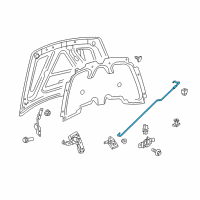 OEM 2008 Dodge Durango Rod-Hood Prop Diagram - 55362940AA