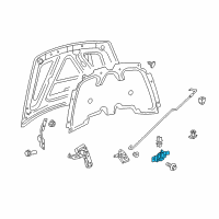 OEM 2007 Chrysler Aspen Hood Latch Diagram - 55362549AH