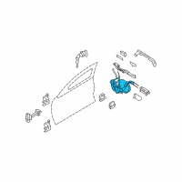 OEM 2012 Infiniti G37 Front Door Lock & Remote Control Assembly, Right Diagram - 80500-JK600