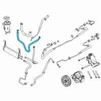 OEM 2016 Ford F-250 Super Duty Lower Return Hose Diagram - BC3Z-3A713-P