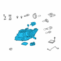 OEM 2011 Lexus RX350 Headlamp Unit With Gas, Right Diagram - 81145-48691